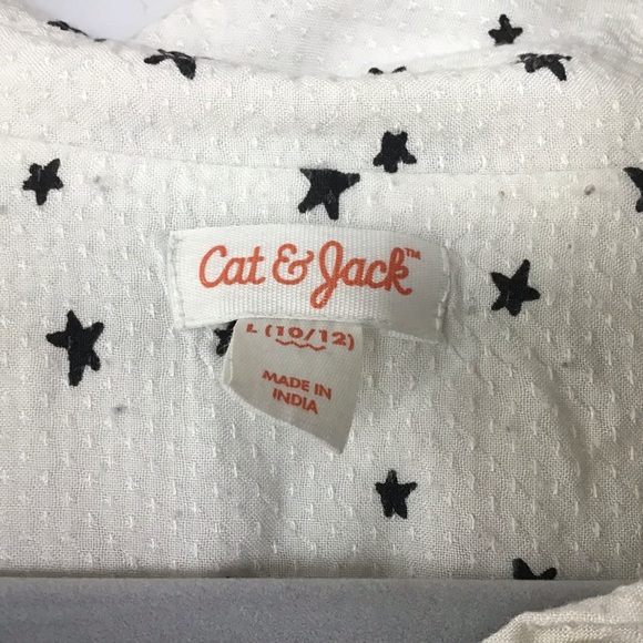 Kids Loose Cold Shoulder Ruffle Star Top - Picture 3 of 8